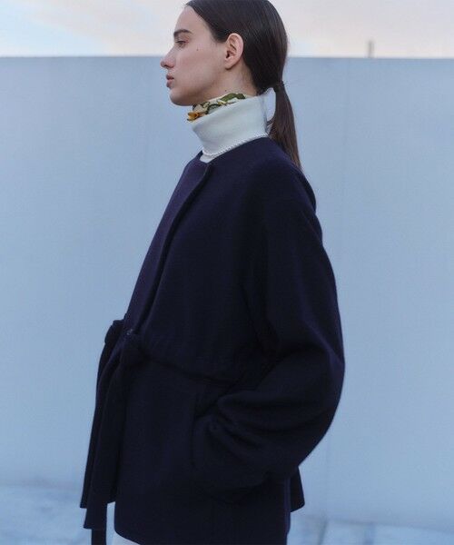 BEIGE, / ベイジ, その他アウター | LABBOCK / ウール混2WAYショートコート | 詳細19