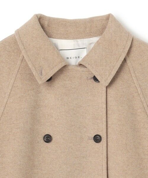 BEIGE, / ベイジ, ステンカラーコート | 【VERY NaVY12月号掲載】LABBOCK / ウール混ラグランステンカラーコート | 詳細6