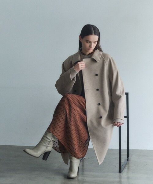 BEIGE, / ベイジ, ステンカラーコート | 【VERY NaVY12月号掲載】LABBOCK / ウール混ラグランステンカラーコート | 詳細2