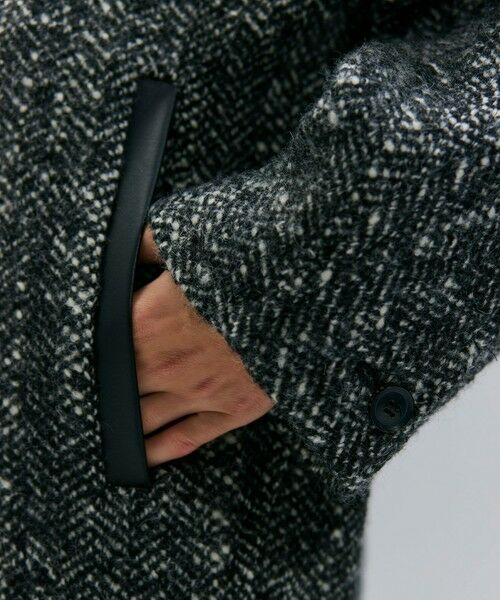 BEIGE, / ベイジ, ステンカラーコート | ROBY / フェイクレザーツイードコート | 詳細4
