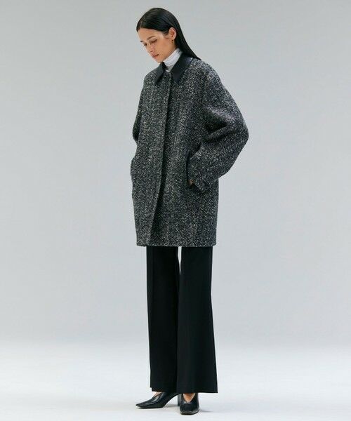 BEIGE, / ベイジ, ステンカラーコート | ROBY / フェイクレザーツイードコート | 詳細5