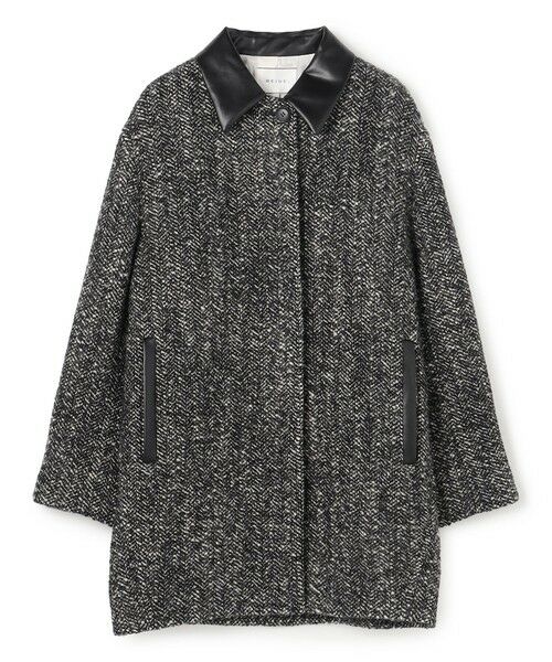 BEIGE, / ベイジ, ステンカラーコート | ROBY / フェイクレザーツイードコート | 詳細7