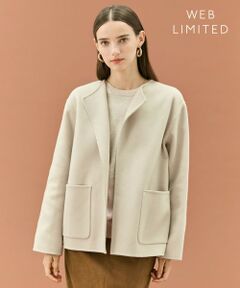 BEIGE, / ベイジ, ノーカラージャケット | 【WEB限定】PAYSON / ウールリバーノーカラーショートコート