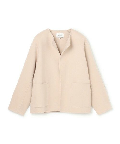 BEIGE, / ベイジ, ノーカラージャケット | 【WEB限定】PAYSON / ウールリバーノーカラーショートコート | 詳細3