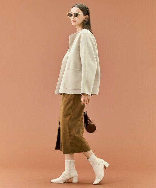 BEIGE, / ベイジ, ノーカラージャケット | 【WEB限定】PAYSON / ウールリバーノーカラーショートコート | 詳細2