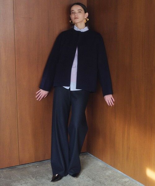 BEIGE, / ベイジ, ノーカラージャケット | 【WEB限定】PAYSON / ウールリバーノーカラーショートコート | 詳細12