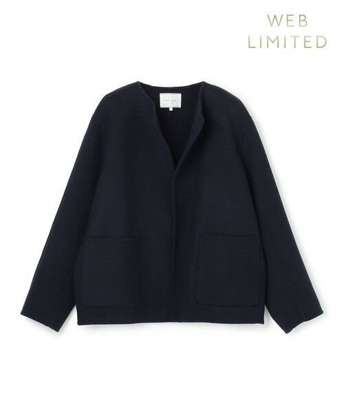 BEIGE, / ベイジ, ノーカラージャケット | 【WEB限定】PAYSON / ウールリバーノーカラーショートコート | 詳細13