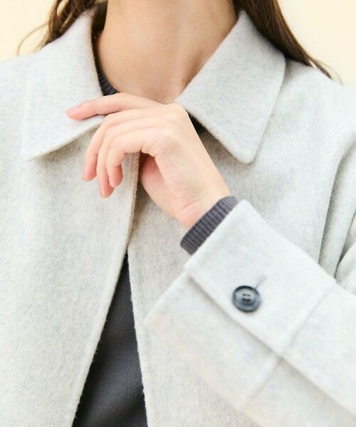 BEIGE, / ベイジ, ステンカラーコート | 【WEB限定】PAYSON / ウールリバーオーバーサイズステンカラーコート | 詳細2