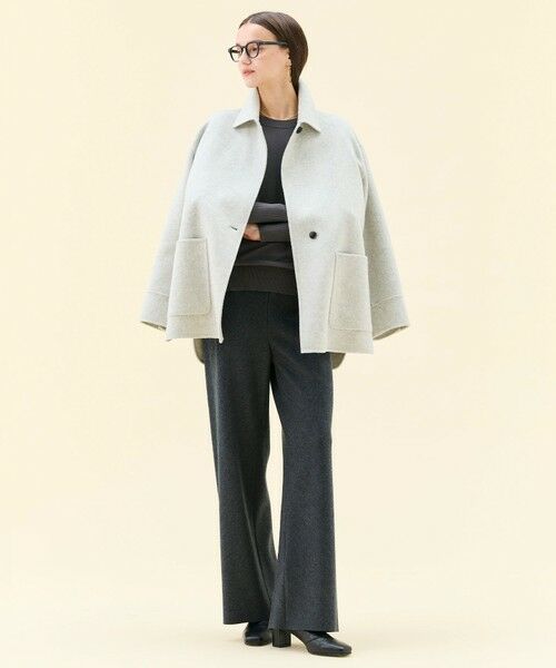 BEIGE, / ベイジ, ステンカラーコート | 【WEB限定】PAYSON / ウールリバーオーバーサイズステンカラーコート | 詳細4