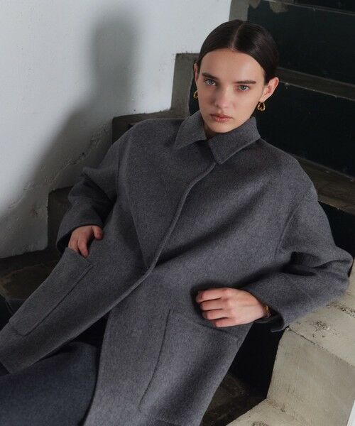 BEIGE, / ベイジ, ステンカラーコート | 【WEB限定】PAYSON / ウールリバーオーバーサイズステンカラーコート | 詳細6