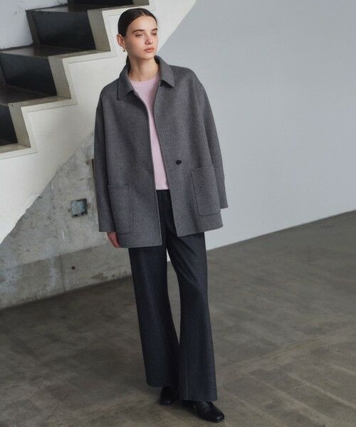 BEIGE, / ベイジ, ステンカラーコート | 【WEB限定】PAYSON / ウールリバーオーバーサイズステンカラーコート | 詳細7