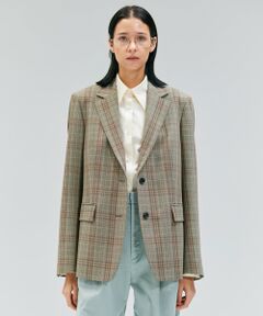 BEIGE, / ベイジ, テーラードジャケット | 【Oggi ８月号掲載】SELMA / チェックウールテーラードジャケット