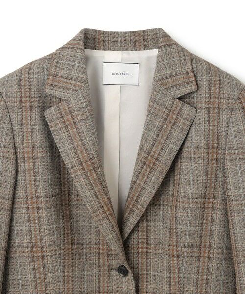 BEIGE, / ベイジ, テーラードジャケット | 【Oggi 8月号掲載】SELMA / チェックウールテーラードジャケット | 詳細5