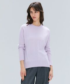 BEIGE, / ベイジ, ニット・セーター | 【洗える】POMPE / ウールカシミヤ配色ラインクルーネックニット