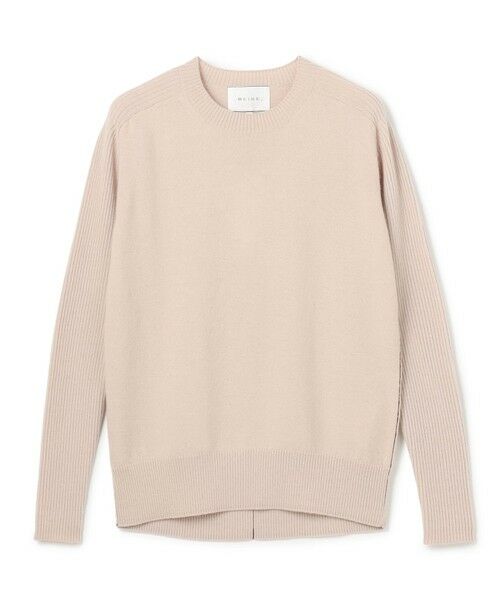 BEIGE, / ベイジ, ニット・セーター | 【洗える】POMPE / ウールカシミヤ配色ラインクルーネックニット | 詳細4