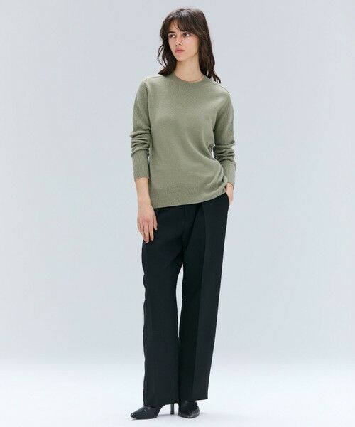 BEIGE, / ベイジ, ニット・セーター | 【洗える】POMPE / ウールカシミヤ配色ラインクルーネックニット | 詳細12