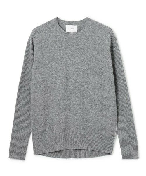 BEIGE, / ベイジ, ニット・セーター | 【洗える】POMPE / ウールカシミヤ配色ラインクルーネックニット | 詳細18