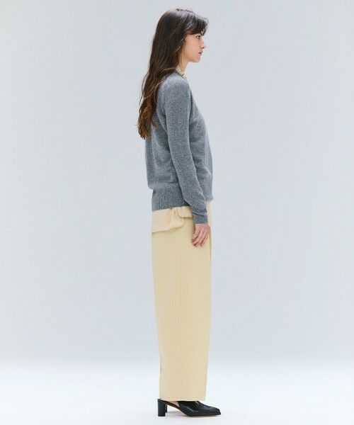BEIGE, / ベイジ, ニット・セーター | 【洗える】POMPE / ウールカシミヤ配色ラインクルーネックニット | 詳細17