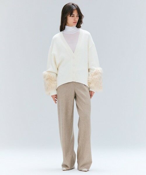 BEIGE, / ベイジ, ニット・セーター | 【洗える】CHESTER / フェイクファーVネックカーディガン | 詳細1
