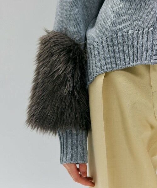 BEIGE, / ベイジ, ニット・セーター | 【洗える】CHESTER / フェイクファーVネックカーディガン | 詳細4