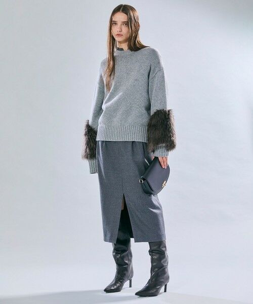 BEIGE, / ベイジ, ニット・セーター | 【洗える・VERY NaVY12月号掲載】CHESTER / フェイクファークルーネックニット | 詳細4