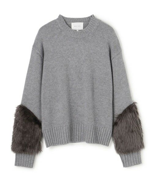 BEIGE, / ベイジ, ニット・セーター | 【洗える・VERY NaVY12月号掲載】CHESTER / フェイクファークルーネックニット | 詳細8