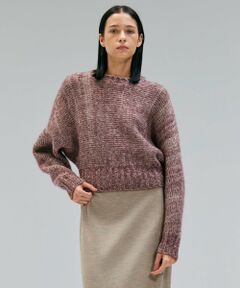 BEIGE, / ベイジ, ニット・セーター | MARANA / モヘア混ミックスドルマンニット