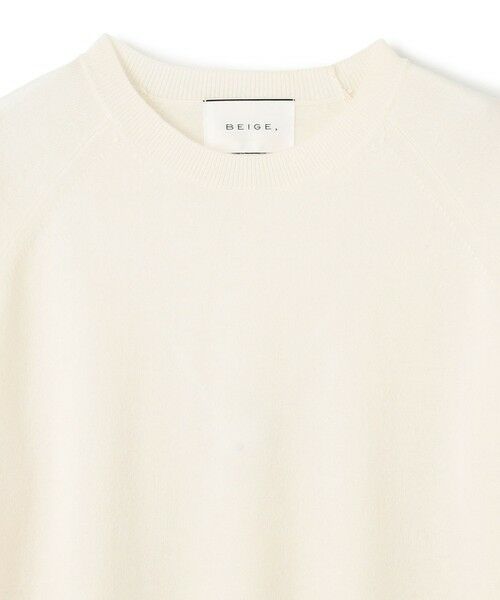 BEIGE, / ベイジ, ニット・セーター | 【WEB限定・洗える】DEMING / バイカラーウールクルーネックニット | 詳細5