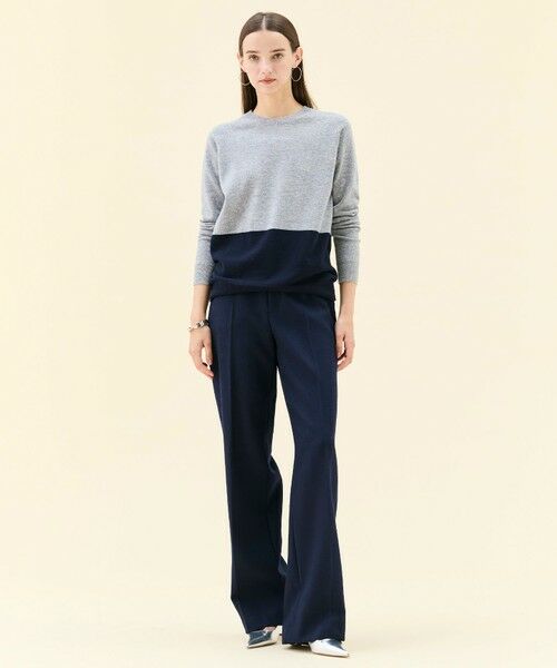 BEIGE, / ベイジ, ニット・セーター | 【WEB限定・洗える】DEMING / バイカラーウールクルーネックニット | 詳細15