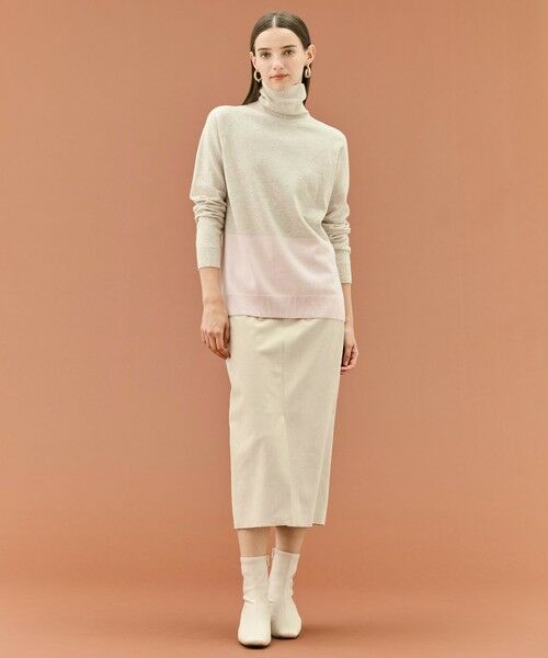 BEIGE, / ベイジ, ニット・セーター | 【WEB限定・洗える】DEMING / バイカラーウールタートルネックニット | 詳細5