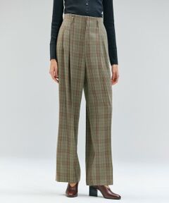BEIGE, / ベイジ, その他パンツ | SELMA / チェックウールハイウエストタックパンツ