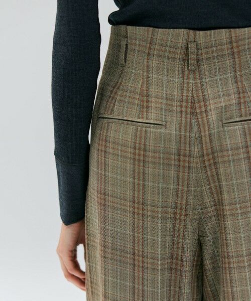 BEIGE, / ベイジ, その他パンツ | SELMA / チェックウールハイウエストタックパンツ | 詳細1