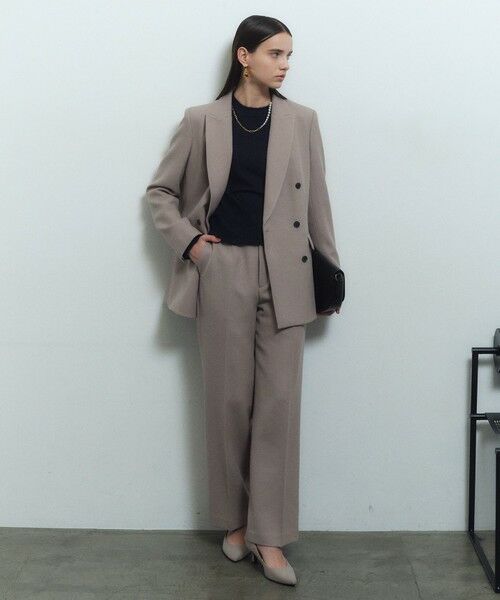 BEIGE, / ベイジ, その他パンツ | BUNNELL / ウールタブボタンストレートパンツ | 詳細2