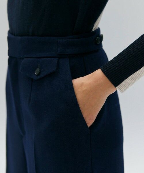 BEIGE, / ベイジ, その他パンツ | BUNNELL / ウールタブボタンストレートパンツ | 詳細10