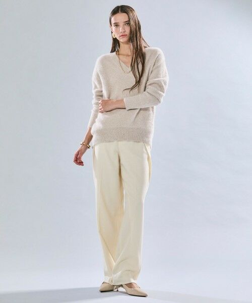 BEIGE, / ベイジ, その他パンツ | TERNES / 変形タックウールワイドパンツ | 詳細4