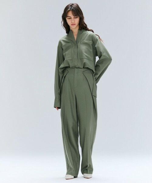 BEIGE, / ベイジ, その他パンツ | TERNES / 変形タックウールワイドパンツ | 詳細7