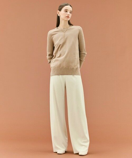 BEIGE, / ベイジ, その他パンツ | MONTAIGNE / イージーウエストウールワイドパンツ | 詳細4