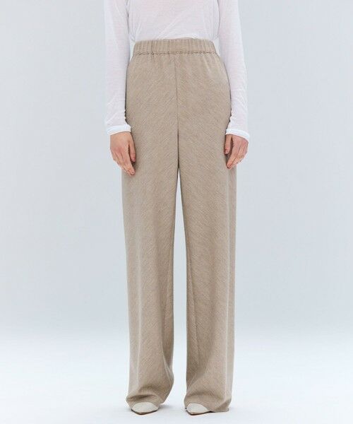 BEIGE, / ベイジ, その他パンツ | MONTAIGNE / イージーウエストウールワイドパンツ(Taupe)