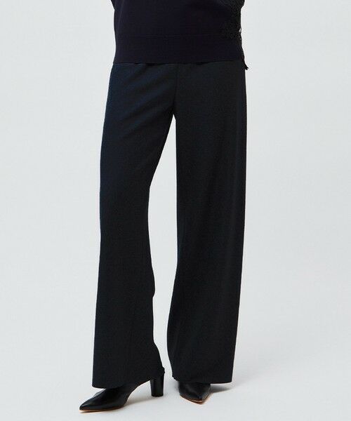 BEIGE, / ベイジ, その他パンツ | MONTAIGNE / イージーウエストウールワイドパンツ(Black)