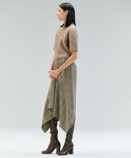 BEIGE, / ベイジ, ミニ・ひざ丈スカート | SELMA / チェックウールラッフルスカート | 詳細2