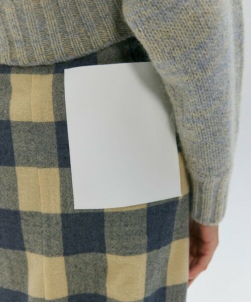 BEIGE, / ベイジ, ミニ・ひざ丈スカート | HOBBS / フェイクレザーポケットウールチェックラップスカート | 詳細2
