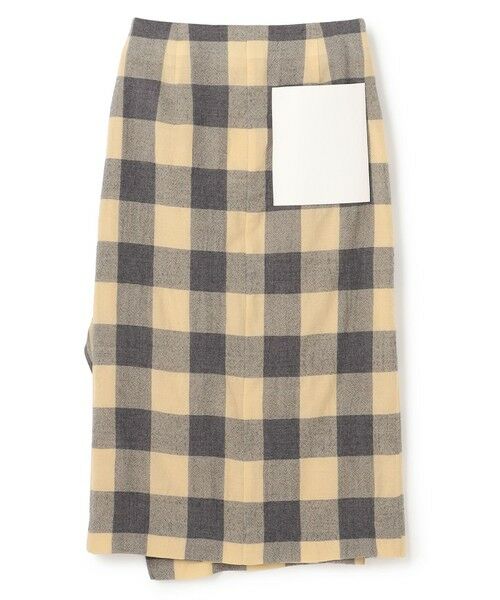 BEIGE, / ベイジ, ミニ・ひざ丈スカート | HOBBS / フェイクレザーポケットウールチェックラップスカート | 詳細7