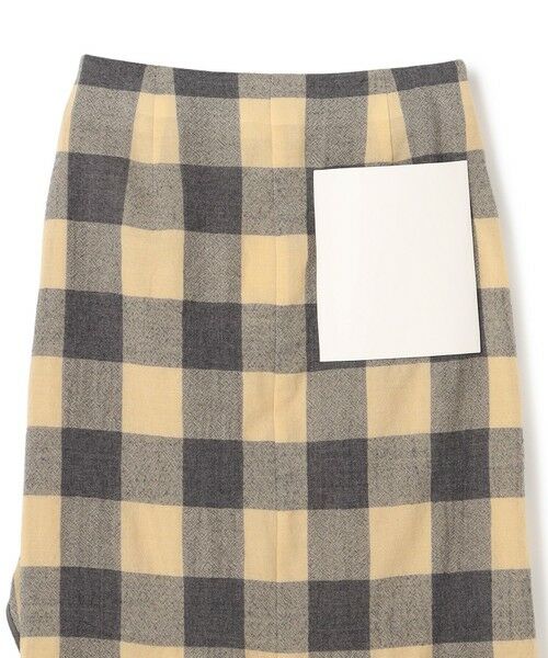 BEIGE, / ベイジ, ミニ・ひざ丈スカート | HOBBS / フェイクレザーポケットウールチェックラップスカート | 詳細9