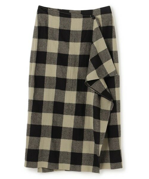 BEIGE, / ベイジ, ミニ・ひざ丈スカート | HOBBS / フェイクレザーポケットウールチェックラップスカート | 詳細17
