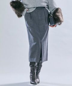 BEIGE, / ベイジ, ミニ・ひざ丈スカート | 【VERY NaVY12月号掲載】TERNES / 2タックウールスカート