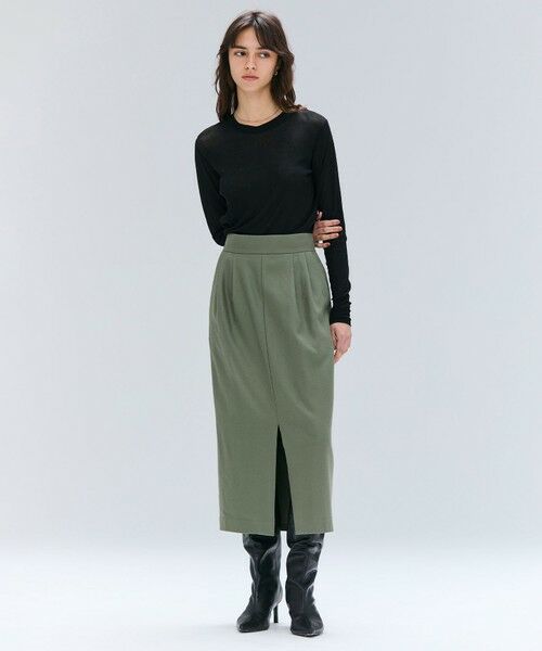 BEIGE, / ベイジ, ミニ・ひざ丈スカート | 【VERY NaVY12月号掲載】TERNES / 2タックウールスカート | 詳細6