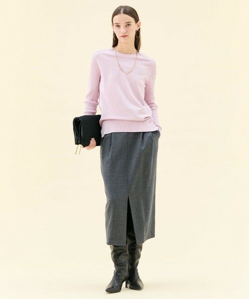 BEIGE, / ベイジ, ミニ・ひざ丈スカート | 【VERY NaVY12月号掲載】TERNES / 2タックウールスカート | 詳細14