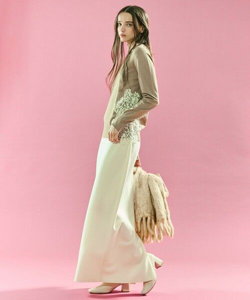 BEIGE, / ベイジ, ミニ・ひざ丈スカート | 【VERY NaVY12月号掲載】MONTAIGNE / イージーウエストウールロングスカート | 詳細2