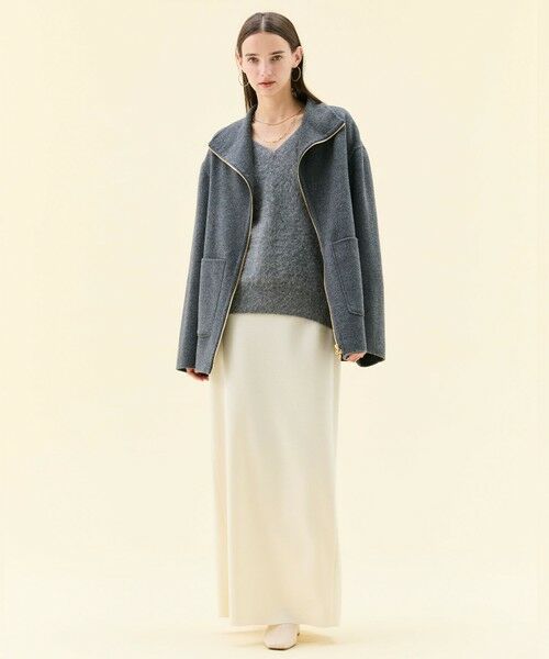 BEIGE, / ベイジ, ミニ・ひざ丈スカート | 【VERY NaVY12月号掲載】MONTAIGNE / イージーウエストウールロングスカート | 詳細6