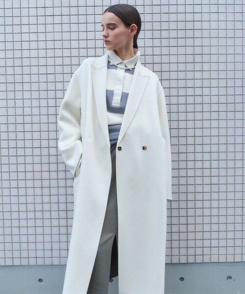 BEIGE, / ベイジ, その他アウター | ZION / ウールロングチェスターコート(Ecru)